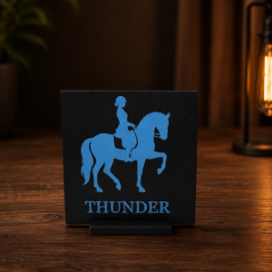 Dressurpferd-Aufsteller Personalisiert aus dem 3D-Druck – Produktansicht 3
