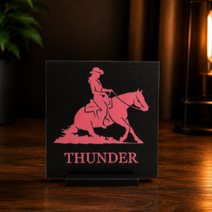Westernpferd-Aufsteller Personalisiert aus dem 3D-Druck – Produktansicht 3